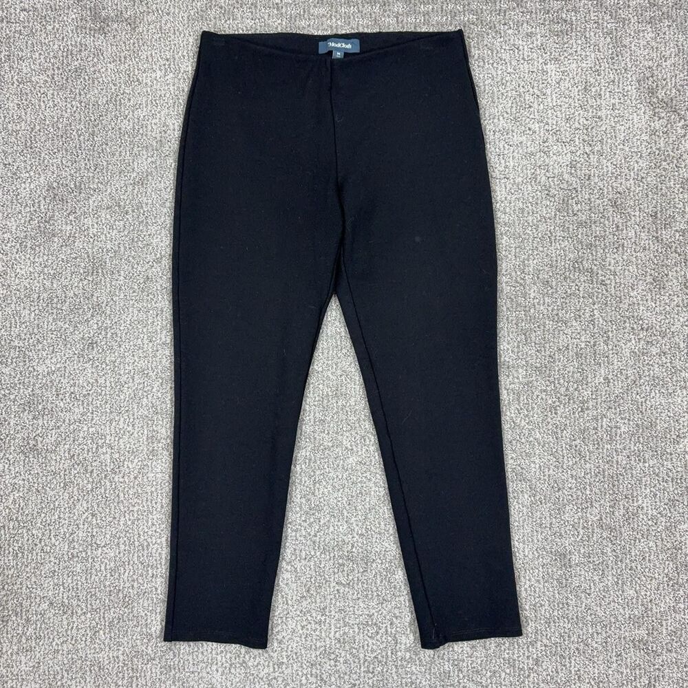 ModCloth Pants Womens Medium Black High Rise Ponte Knit Stretch Leggings Casual